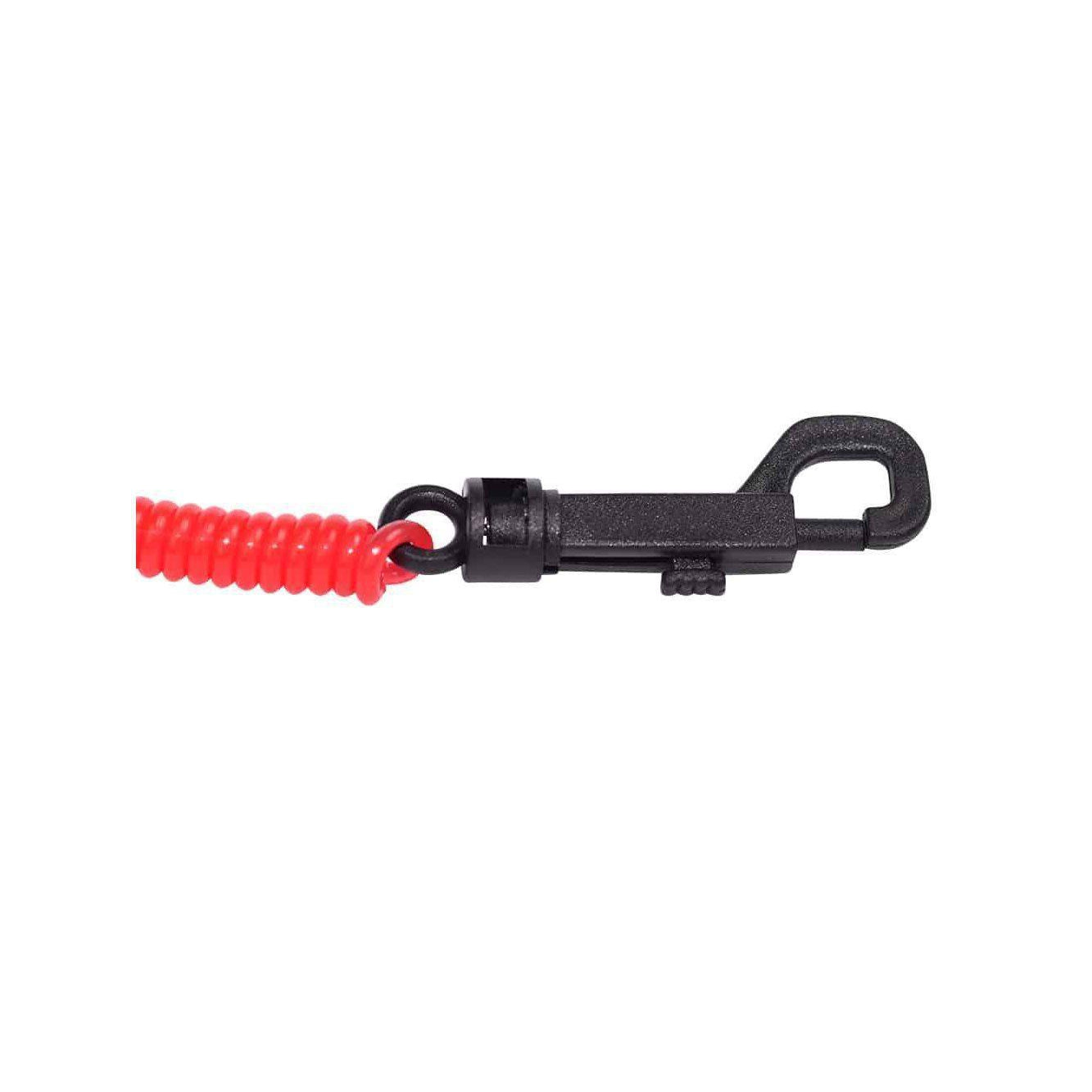 Springz Chew Holder-Clear Red With Natural Strap