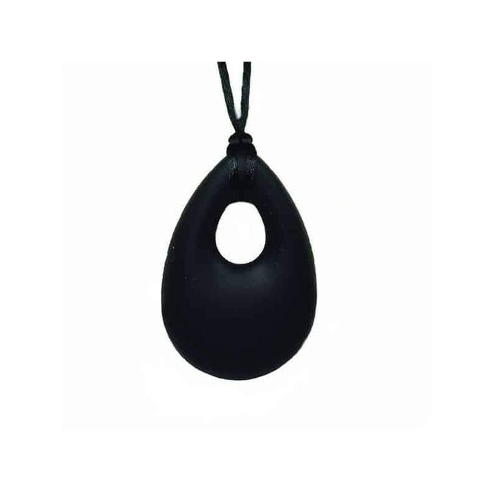 Oval Chew Pendant With Breakaway Clasp Necklace- Licorice Color buds Chubuddy 