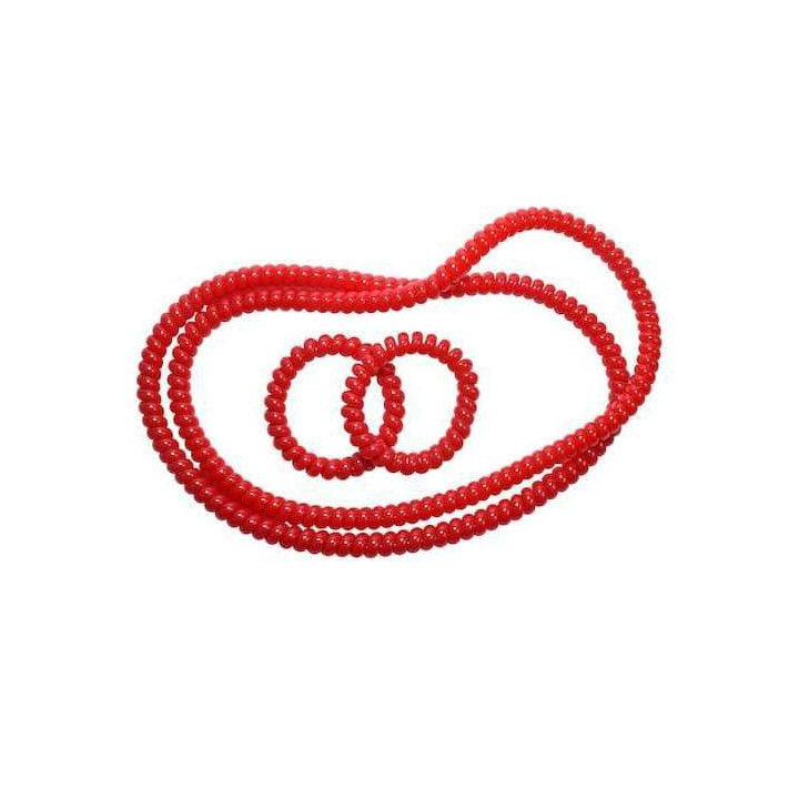 Spiralz Chewable Fidget 2 Bracelet/2 Necklace Spiralz Combo2 for Autism, ADHD, Sensory Processing, Special Needs Boys and Girls- For Light Chewers Only- 2 bracelets and 2 necklaces by chubuddy (Red) Bracelets Chubuddy 