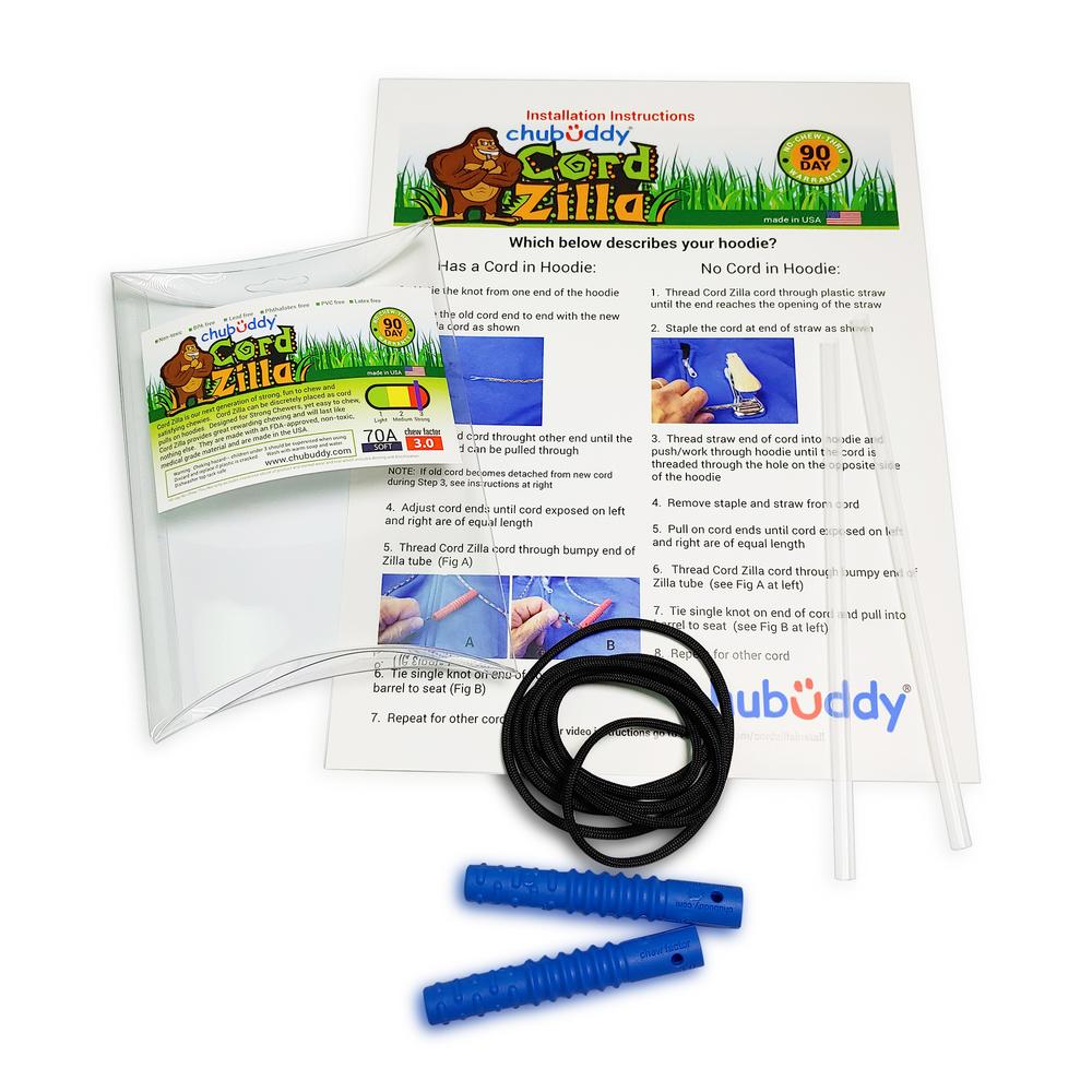 ChuBuddy Blue Cord Zilla with Black Cord and Install Pack ChuBuddy, LLC