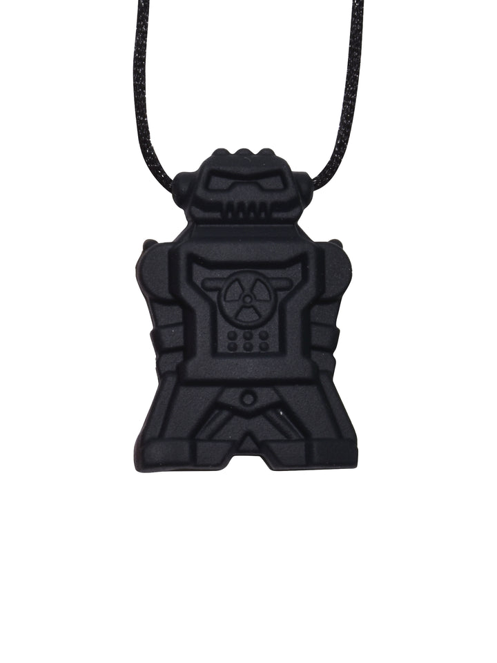 Robot Chew Clasp Necklace- (Black)