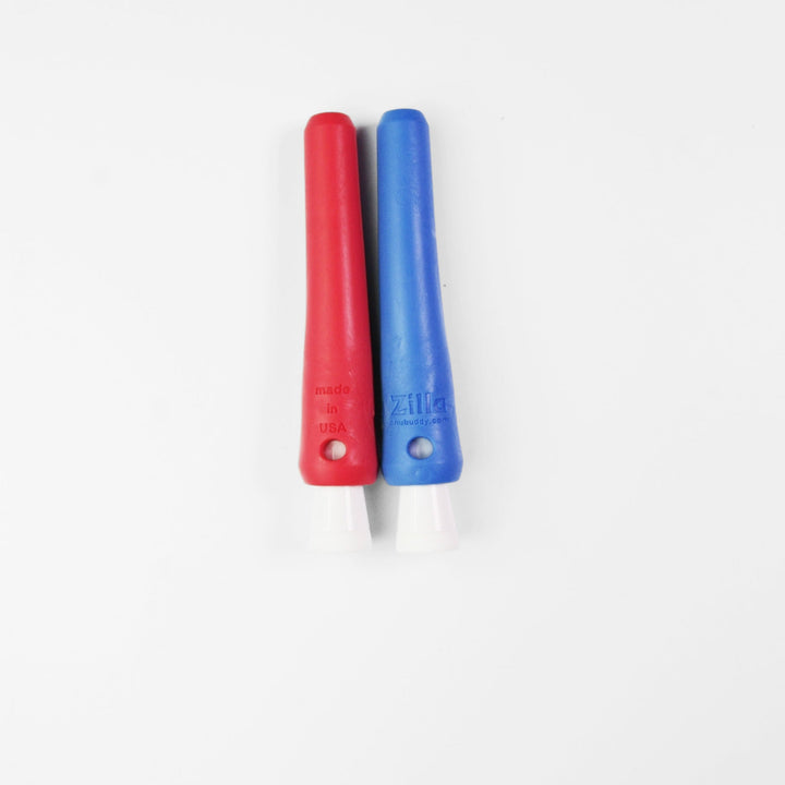 VibraZilla Smooth Tube Heads- 1 Red, 1 Blue, 3 ID bands NEW Strong chews ChuBuddy, LLC 