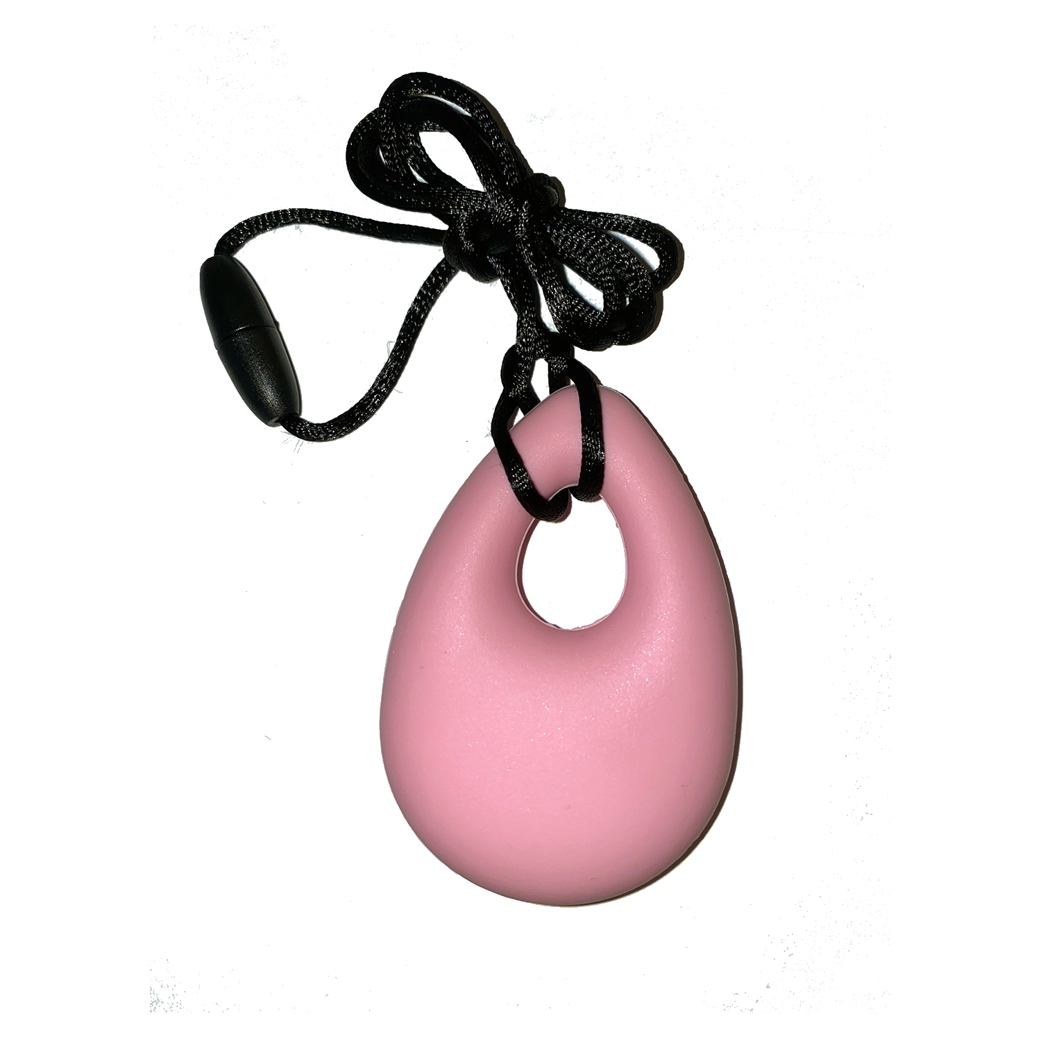 Oval Chew Pendant With Breakaway Clasp Necklace- Bubble Gum Pink Color