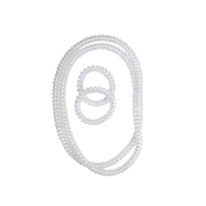 Spiralz Chewable Fidget 2 Bracelet/2 Necklace Spiralz Combo2, Ice Clear