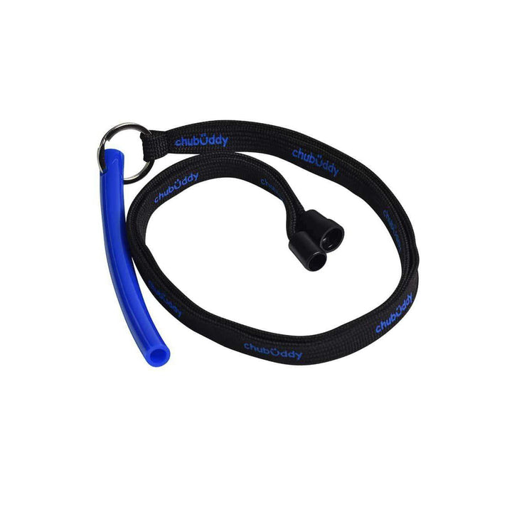 Neck Lanyard With Strong Tube 3/8" Slim Blue Color Neck Lanyard And Strong Tube Slim Chubuddy 
