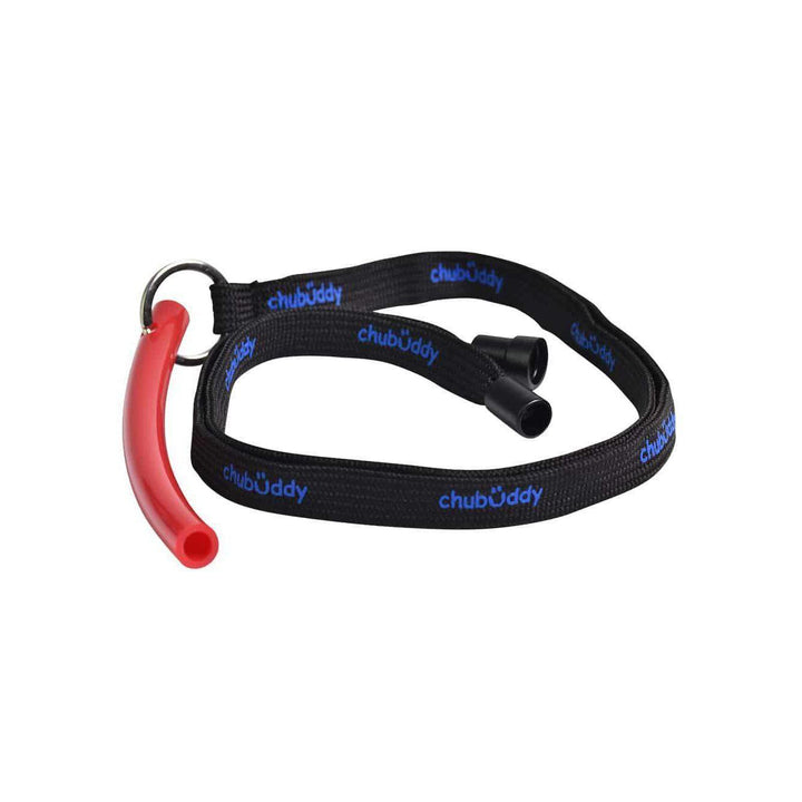 Neck Lanyard With Strong Tube Slim 3/8" Red Color Neck Lanyard And Strong Tube Slim Chubuddy 