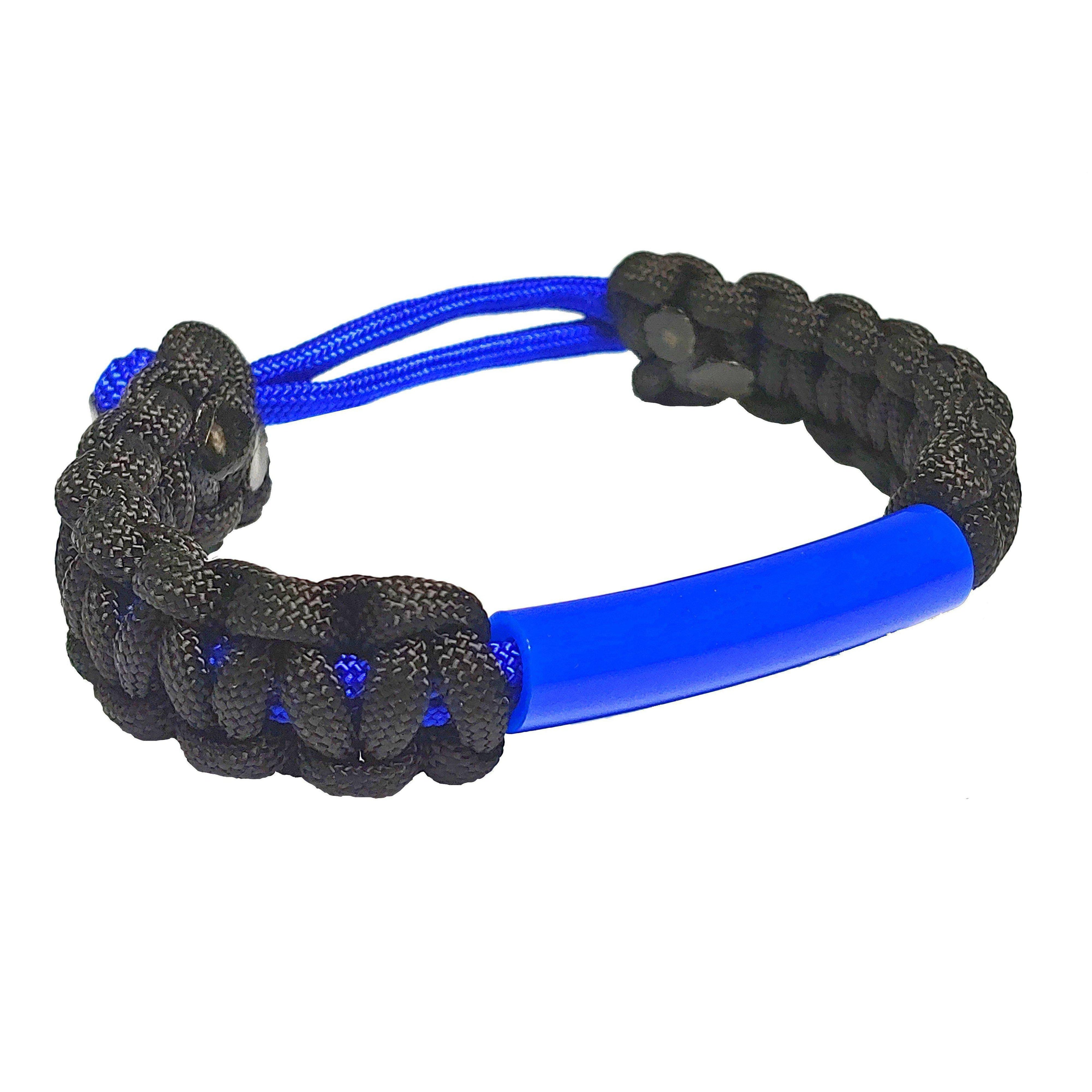 Necklush Paracord Bracelet / Blue / Brass Hook / unisex Men's Women's Standard