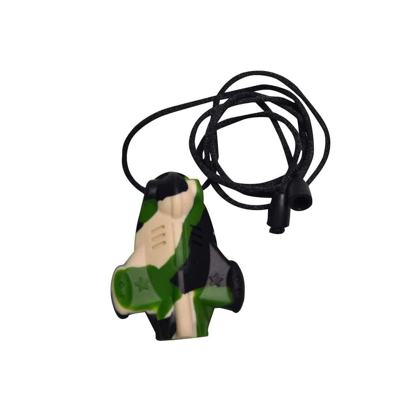 SpaceJet Chew Pendant With Break Away Clasp Necklace- Army Camo