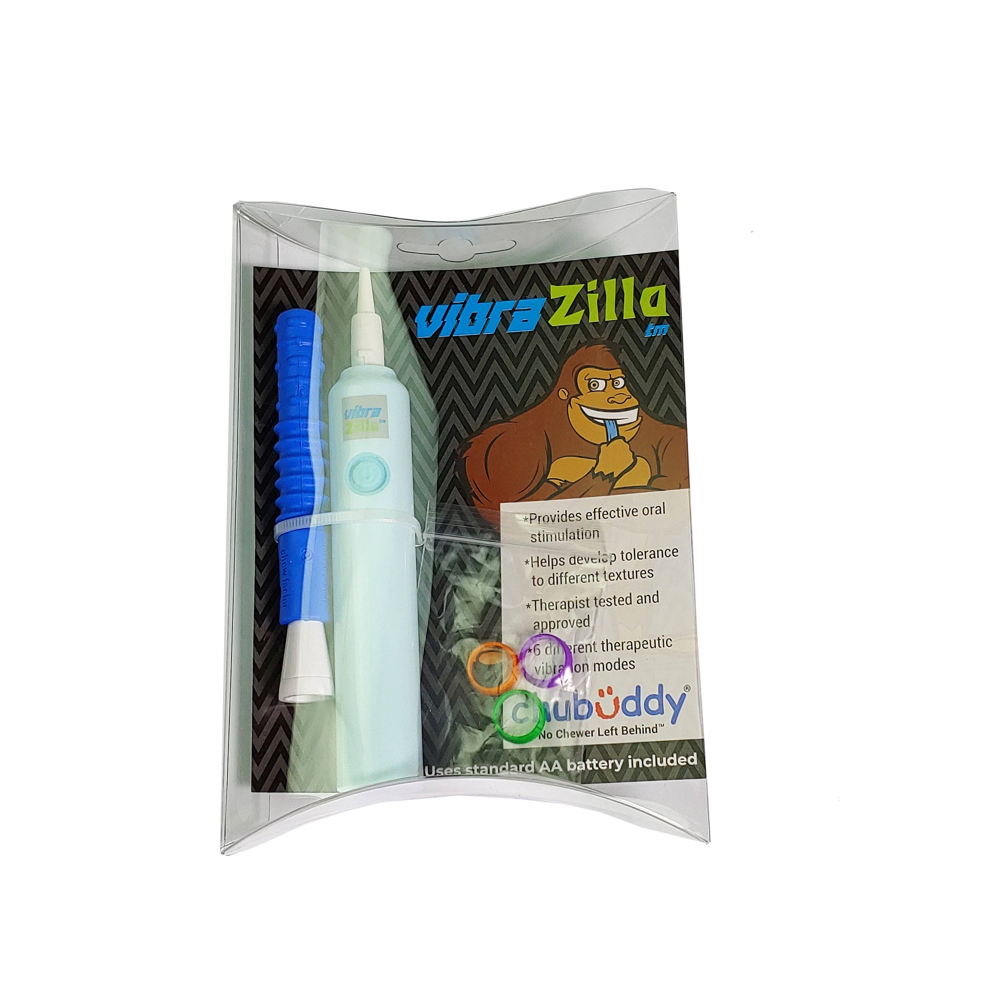 VibraZilla Sensory Vibration Handle with Textured Blue Tube Zilla Jr.